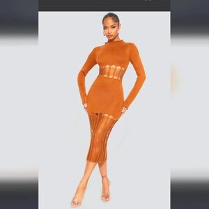 Tamara Sweater Midi Dress - Camel